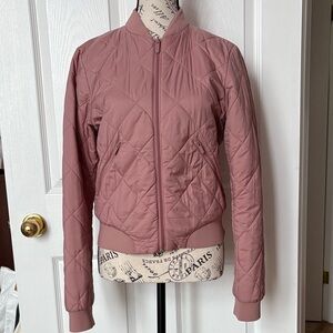 Lululemon Reversible Rosy Pink Quilted Bomber Jacket